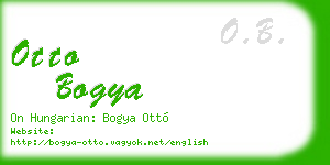otto bogya business card