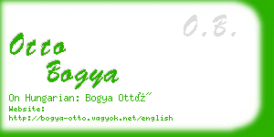 otto bogya business card